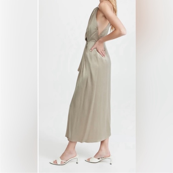 Significant Other Athena Draped Asymmetrical Dress Taupe Size US 4 NWT - Picture 2 of 11